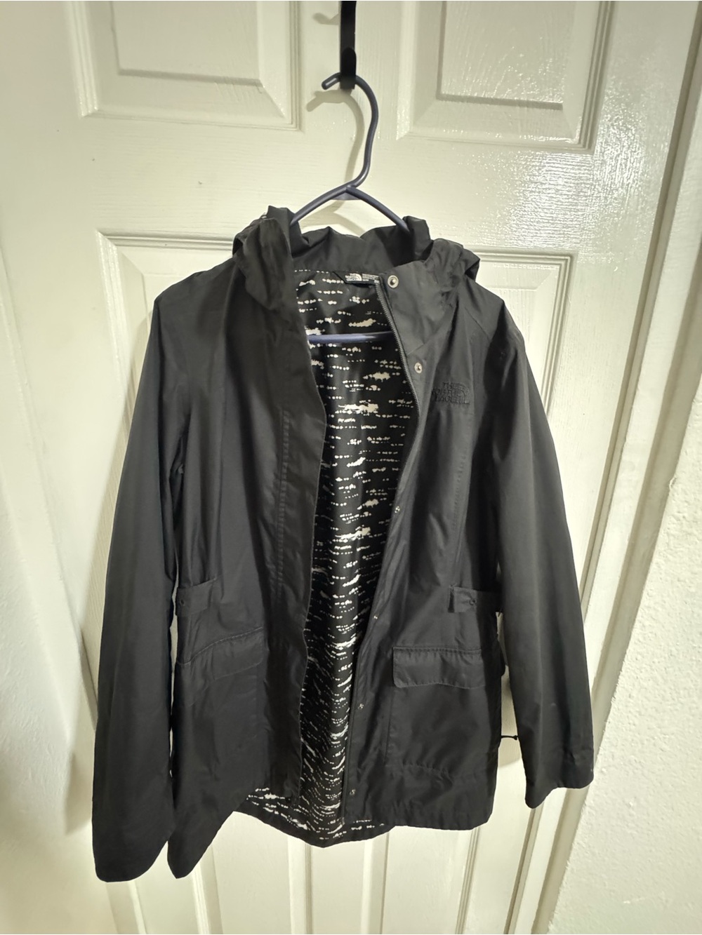The North Face Black Hooded Trench Coat